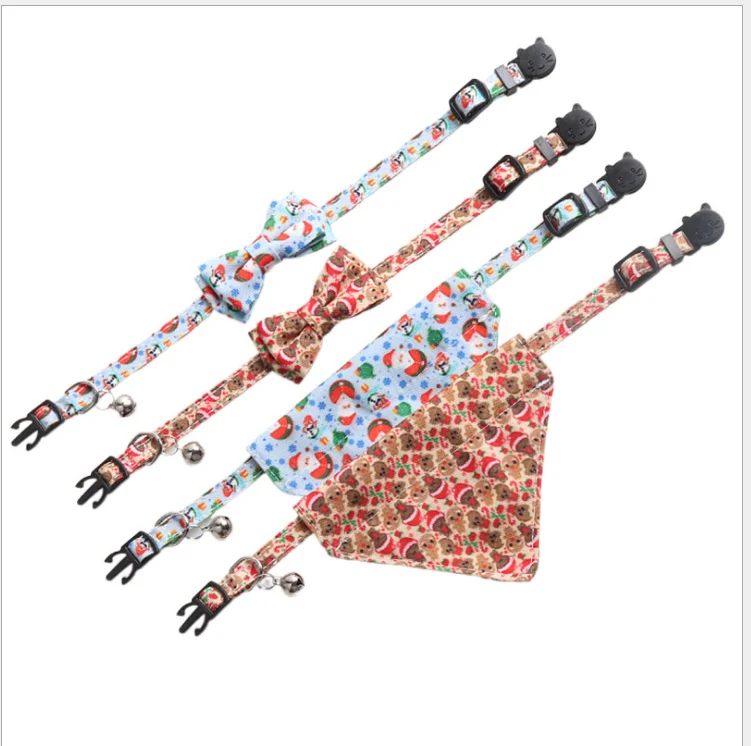 New Product Christmas Cat Collar Bowknot Triangle Two Piece Set Best Personalized Dog Collars Floral Dog Collar
New Product Christmas Cat Collar Bowknot Triangle Two Piece Set Best Personalized Dog Collars Floral Dog Collar