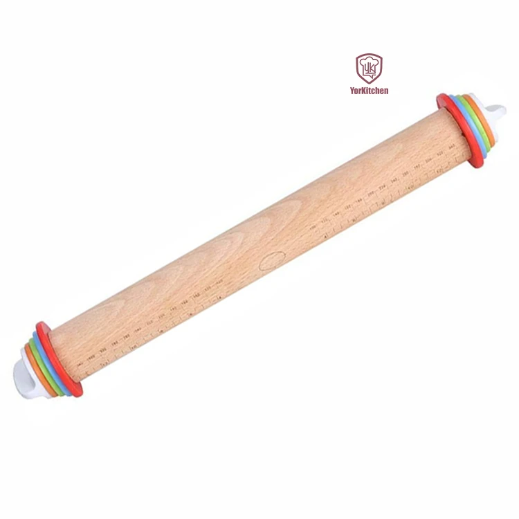 Rolling Pin with Removal Rings Scale Rolling Dough Wood Rolling Pin 
Rolling Pin with Removal Rings Scale Rolling Dough Wood Rolling Pin