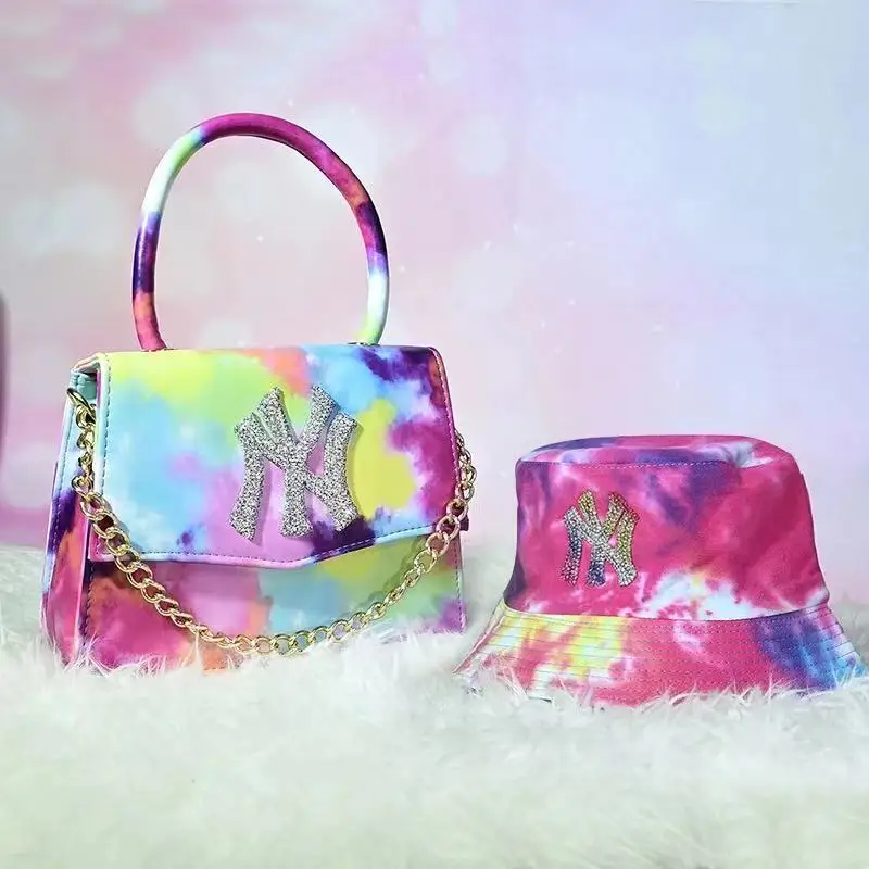 2021Wholesale fashion ny bucket hats with purse women ny hats and bags tie dye ny purses, As picture
2021Wholesale fashion ny bucket hats with purse women ny hats and bags tie dye ny purses, As picture