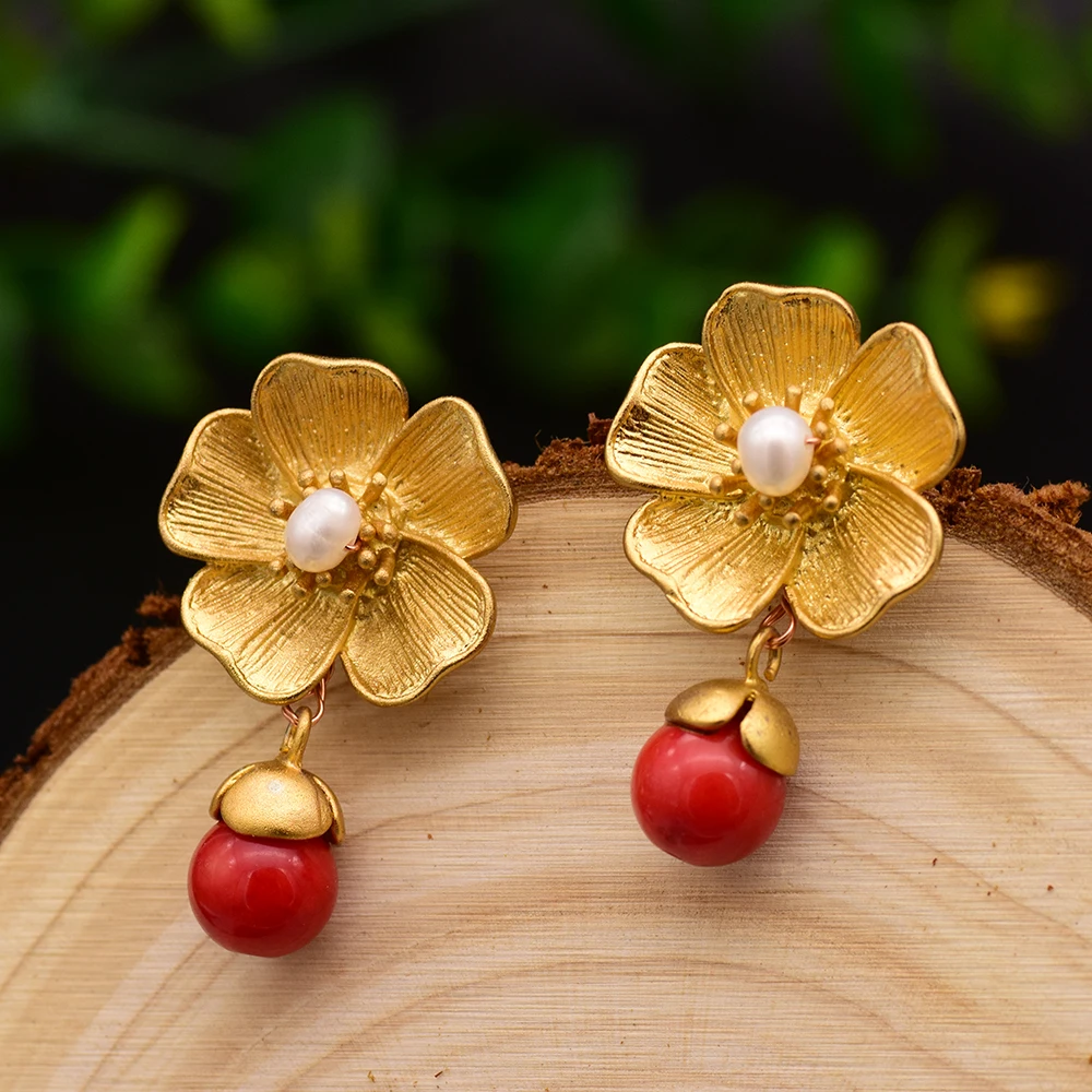 Natural Red Chalcedony Dangle Earrings For Women Fresh Water Pearl Earring earings for women 2020
Natural Red Chalcedony Dangle Earrings For Women Fresh Water Pearl Earring earings for women 2020