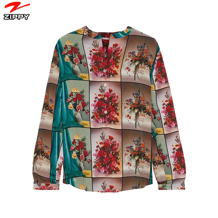 2021 spring women clothing Long Sleeve Floral Loose printed Flowers Button cotton blouse, Customized color
2021 spring women clothing Long Sleeve Floral Loose printed Flowers Button cotton blouse, Customized color