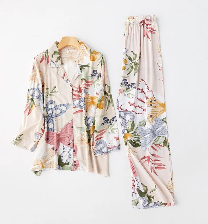 Sexy Girls Sleepwear Set Printing Two-Piece Pajamas For Women Designers Sleepwear Custom, Colorful butterfly print
Sexy Girls Sleepwear Set Printing Two-Piece Pajamas For Women Designers Sleepwear Custom, Colorful butterfly print