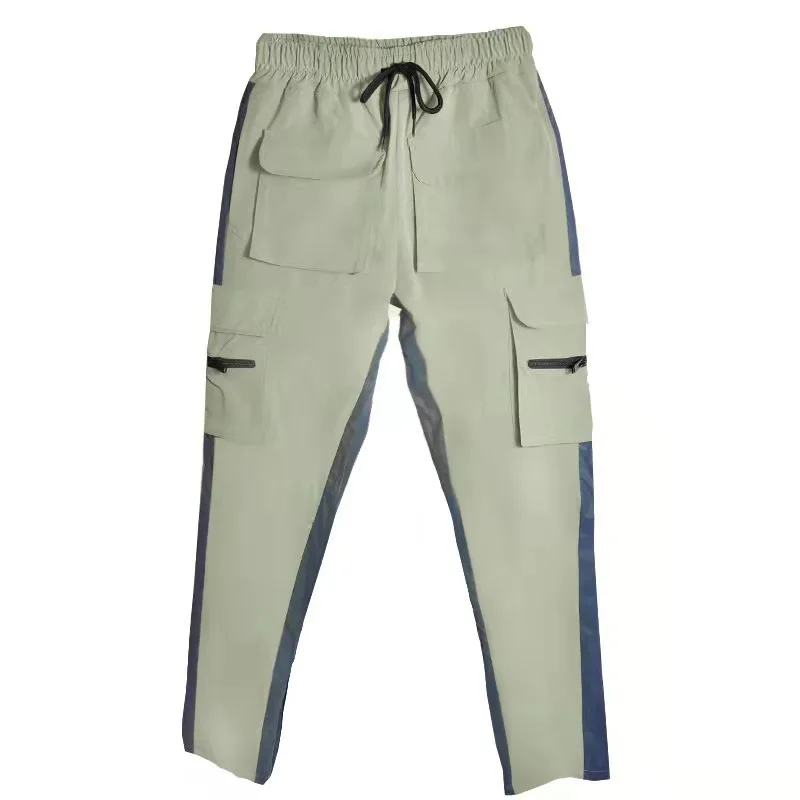 Newest design colorful reflective trousers hip hop fashion cargo pockets men's street wear casual pants
Newest design colorful reflective trousers hip hop fashion cargo pockets men's street wear casual pants