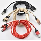 Hot Sell Nylon Charging Line Usb Data Cable 3 In 1 For phone & Micro & Type c