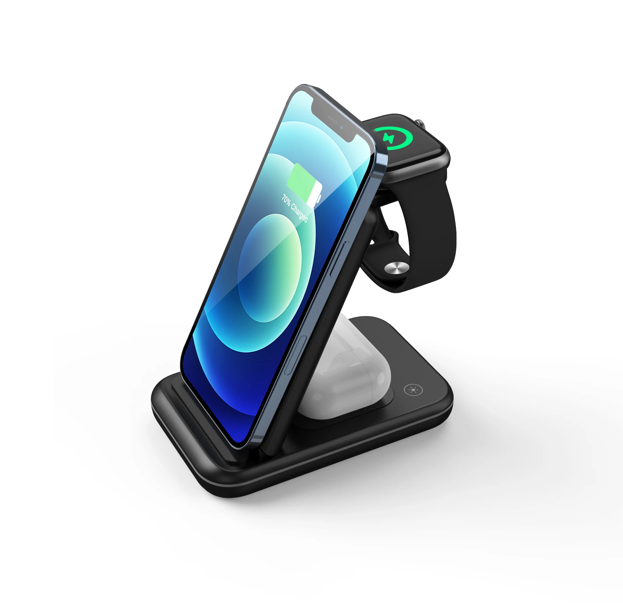foldable three in one wireless charger new design small size, Black
foldable three in one wireless charger new design small size, Black