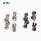 Decorative Cheap Metal alloy Interlocks double sewing button for clothing