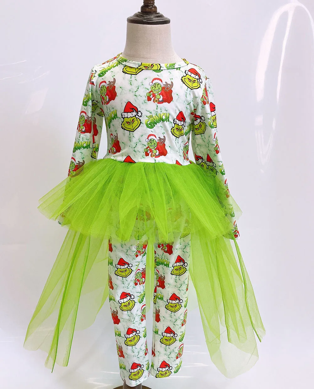Hot Selling Girl's Long Sleeves Set Kids Green Santa Romper Girl's Christmas Tu Tu Sets, Picture
Hot Selling Girl's Long Sleeves Set Kids Green Santa Romper Girl's Christmas Tu Tu Sets, Picture