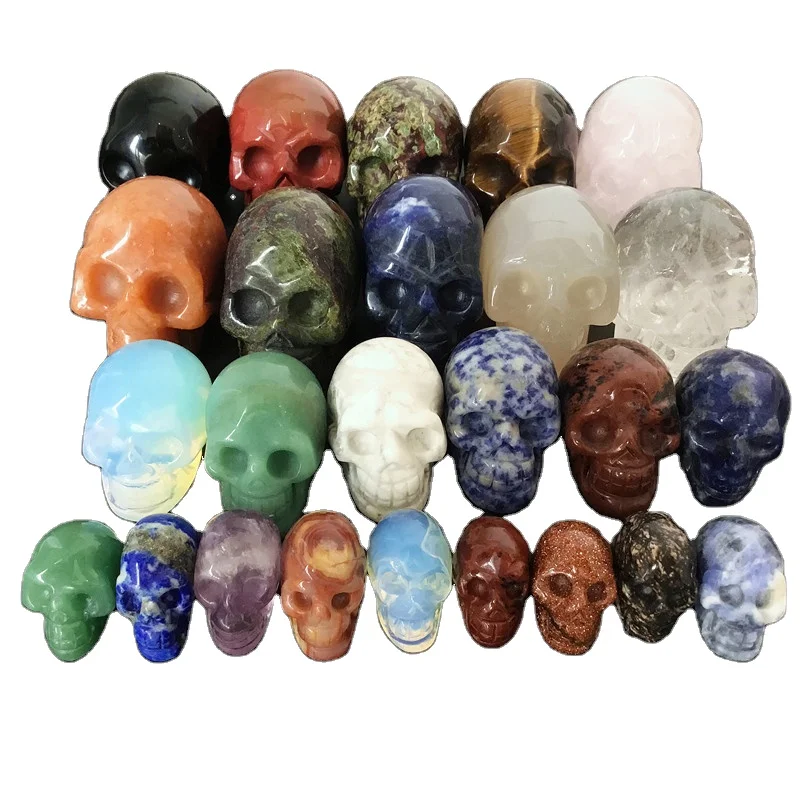 Wholesale 2Inch Gemstone Skulls Natural Crystal Crafts rose quartz Skulls For Decoration
Wholesale 2Inch Gemstone Skulls Natural Crystal Crafts rose quartz Skulls For Decoration