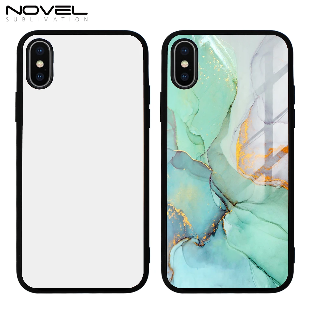 Custom Designer Blank 2D TPU Sublimation Tempered Glass Phone Case For Iphone X, Black
Custom Designer Blank 2D TPU Sublimation Tempered Glass Phone Case For Iphone X, Black