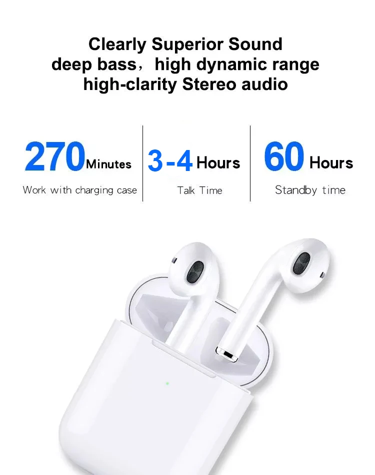 High Quality Wireless bt5.0 Stereo Earbuds tws 1:1 earpod with popup window connection, i9s, i11, i12, i88, i99 TWS earphone - ANKUX.COM