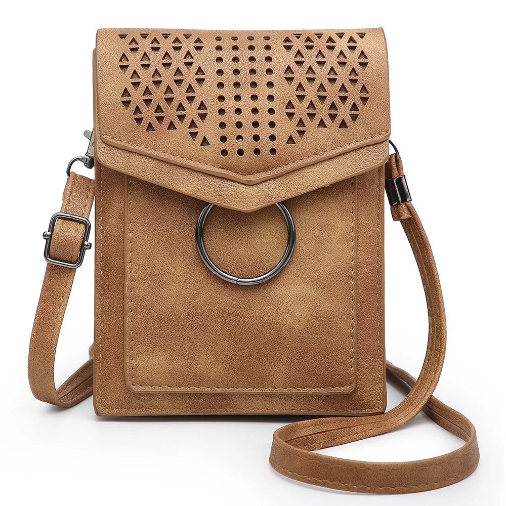 New Design Hollow Out Pattern Phone Bag Round Ring Decoration Crossbody Bag High Quality Leather Women Shoulder Bag, Gray,black,khaki,brown
New Design Hollow Out Pattern Phone Bag Round Ring Decoration Crossbody Bag High Quality Leather Women Shoulder Bag, Gray,black,khaki,brown