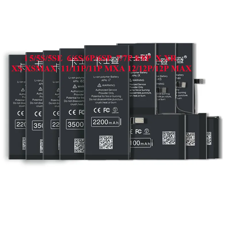 Rechargeable Replacement Cell China Mobile Phone Battery For Iphone 6s Xr 7 Plus 8 5s Se 11 X Xs 13 12 Pro Max Original Battery
Rechargeable Replacement Cell China Mobile Phone Battery For Iphone 6s Xr 7 Plus 8 5s Se 11 X Xs 13 12 Pro Max Original Battery