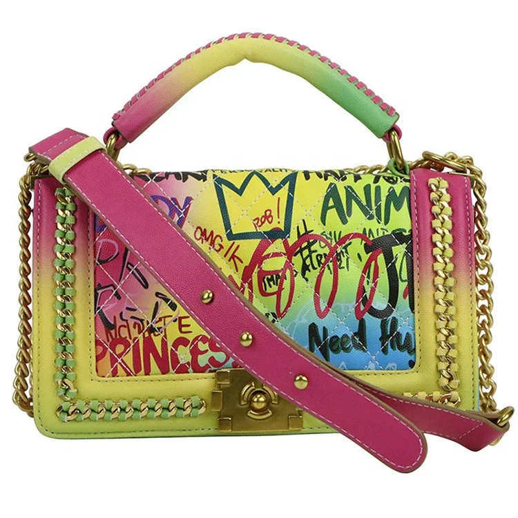 Leather Square Crossbody Bag Ladies Messenger Rainbow Color Luxury Handbags Graffiti Shoulder Bags Ladies Purses, Graffiti letter
Leather Square Crossbody Bag Ladies Messenger Rainbow Color Luxury Handbags Graffiti Shoulder Bags Ladies Purses, Graffiti letter