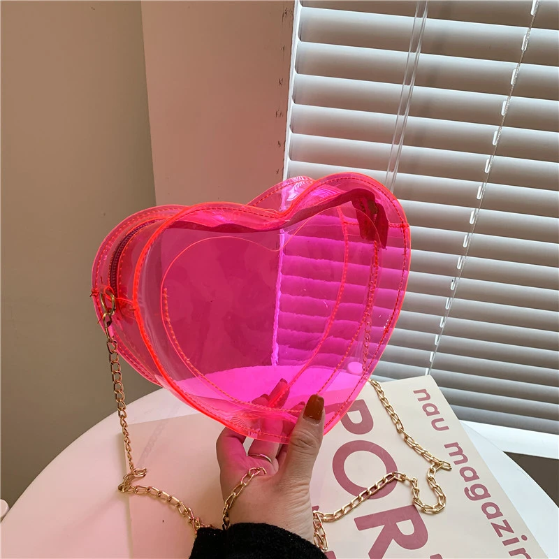 Wholesale Transparent Heart Shaped PVC ladies small shoulder bag tote bag women handbags and purses, White pink red
Wholesale Transparent Heart Shaped PVC ladies small shoulder bag tote bag women handbags and purses, White pink red