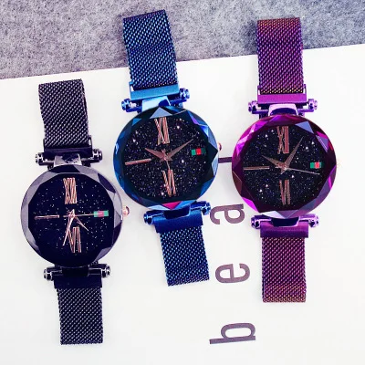 Amazon hot sale fashion custom starry star women luxury magnetic quartz ladies watch
Amazon hot sale fashion custom starry star women luxury magnetic quartz ladies watch