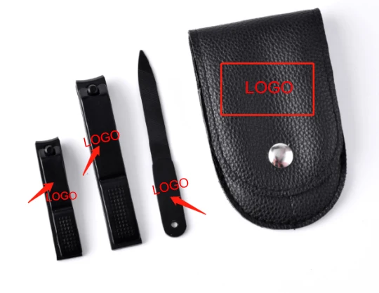 3 Pcs/set Black Stainless Steel Fingernails & Toenails Clippers & Nail File Sharp Nail Cutter Nail Clipper Set.jpg