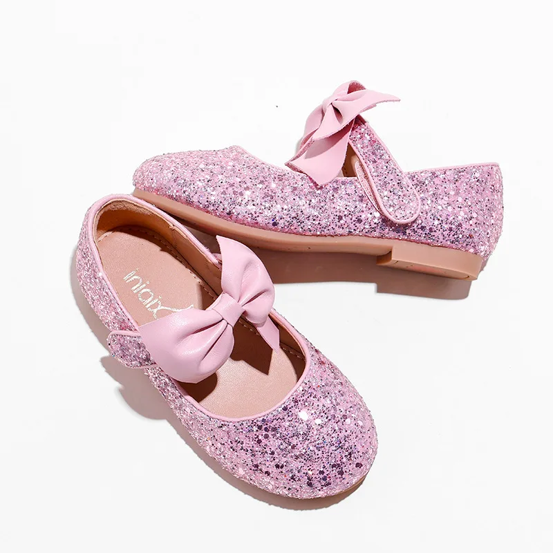 Bow-knot Spring Girls Shoes Children Flats Kids Dress Shoes Bling Glitter Leather Shoes for Wedding Party
Bow-knot Spring Girls Shoes Children Flats Kids Dress Shoes Bling Glitter Leather Shoes for Wedding Party