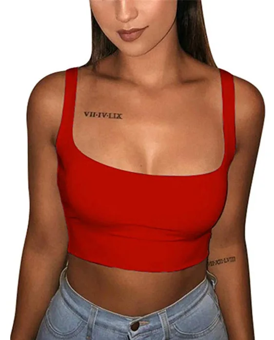 Sexy Women Solid Vest Crop Top Summer Beach Party Sleeveless Slash Neck Tanks Woman Girls Bralette Tank Top
Sexy Women Solid Vest Crop Top Summer Beach Party Sleeveless Slash Neck Tanks Woman Girls Bralette Tank Top