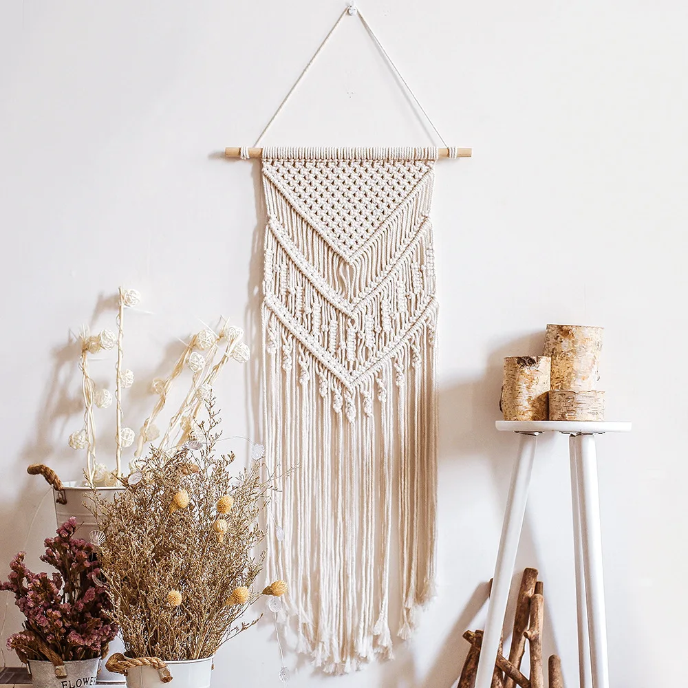 New arrival macrame wall hanging Home decoration large bohemian curtain cotton macrame tassel wall hanging, Picture
New arrival macrame wall hanging Home decoration large bohemian curtain cotton macrame tassel wall hanging, Picture