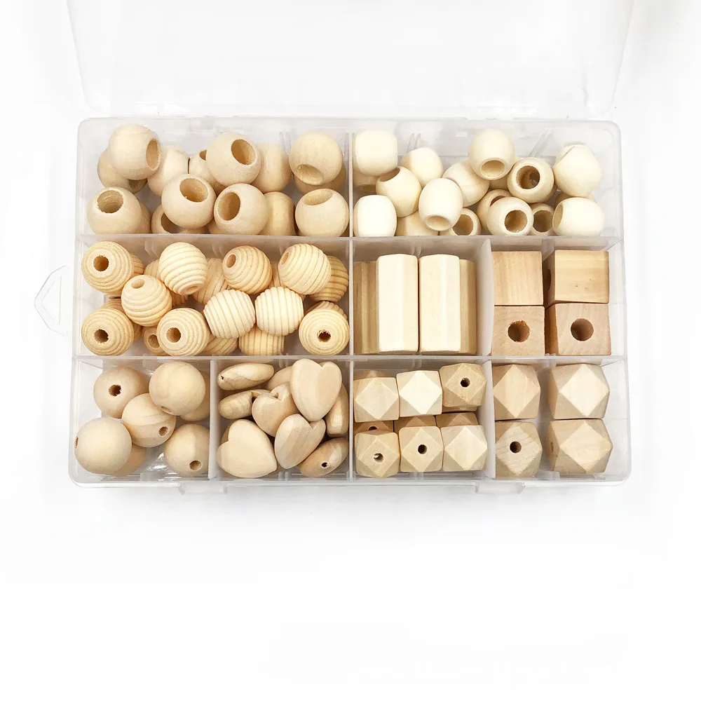 108pcs Mixed Wooden Bead Set Natural Wood Bead For DIY Jewelry Making, Natural wood color
108pcs Mixed Wooden Bead Set Natural Wood Bead For DIY Jewelry Making, Natural wood color