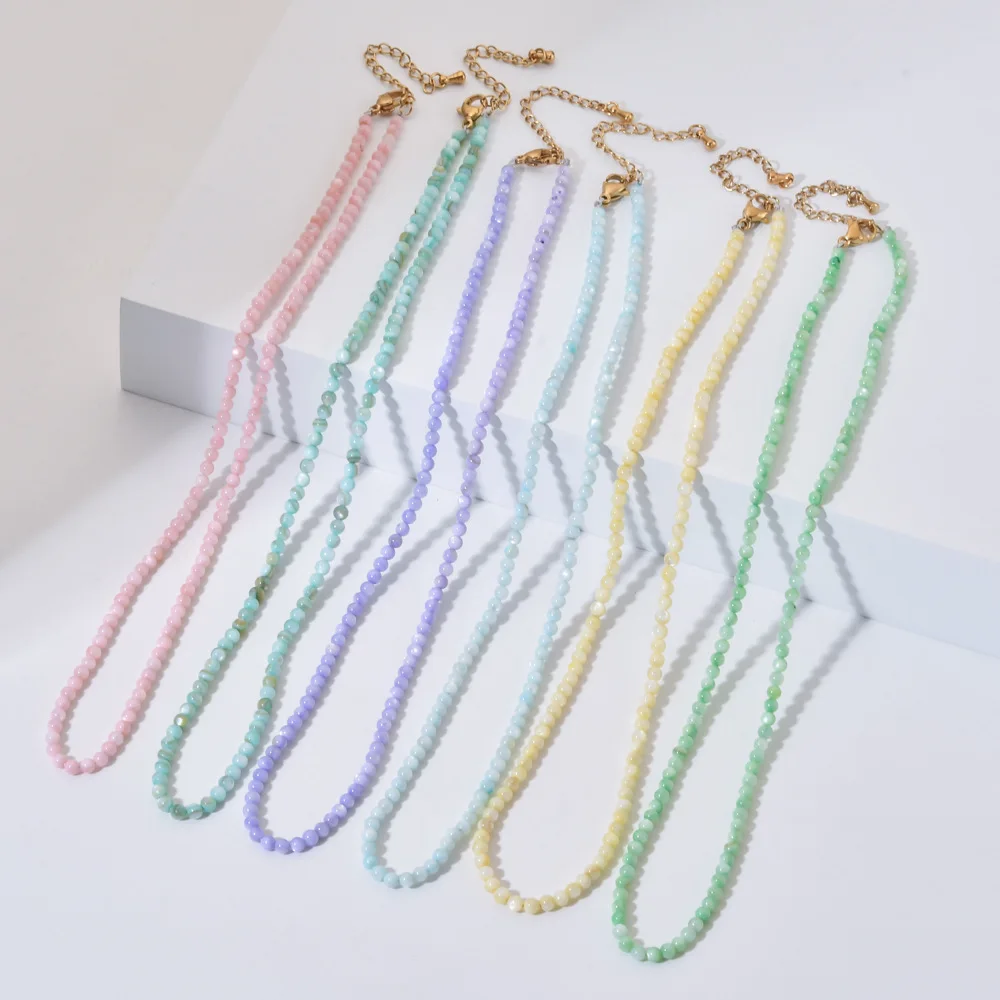 Elegant Seashell Beaded Necklace Simple Candy Color Seed Beads for Autumn and Winter Perfect Gift Sweater Necklace
Elegant Seashell Beaded Necklace Simple Candy Color Seed Beads for Autumn and Winter Perfect Gift Sweater Necklace