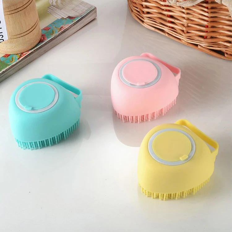Bath Scrubber Dry Exfoliating Back Filling Liquid Brush, Shower Silicone Head Body Scalp Massage Brush Silicone, Yellow, blue, pink or custom color 
Bath Scrubber Dry Exfoliating Back Filling Liquid Brush, Shower Silicone Head Body Scalp Massage Brush Silicone, Yellow, blue, pink or custom color