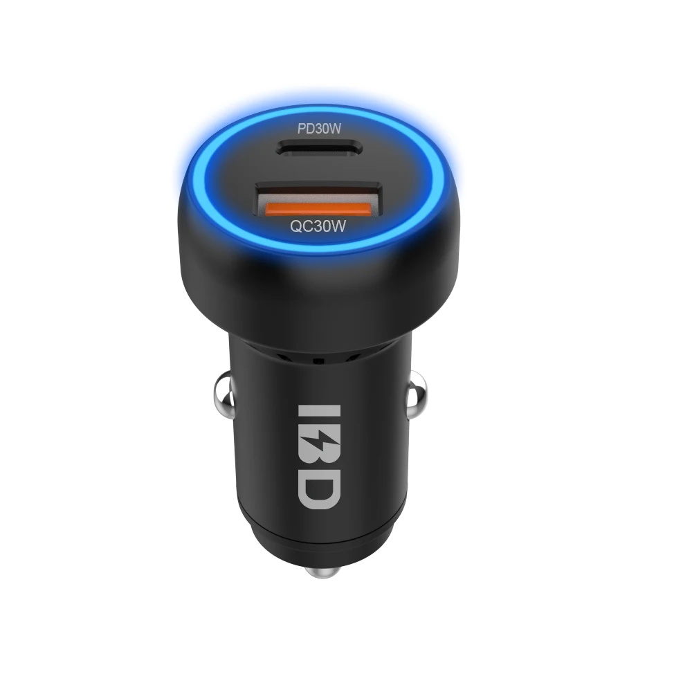 IBD factory trending products 2022 new arrivals dual 30w type-c usb portable fast car charger for Samsung Note 10, Black. customized
IBD factory trending products 2022 new arrivals dual 30w type-c usb portable fast car charger for Samsung Note 10, Black. customized