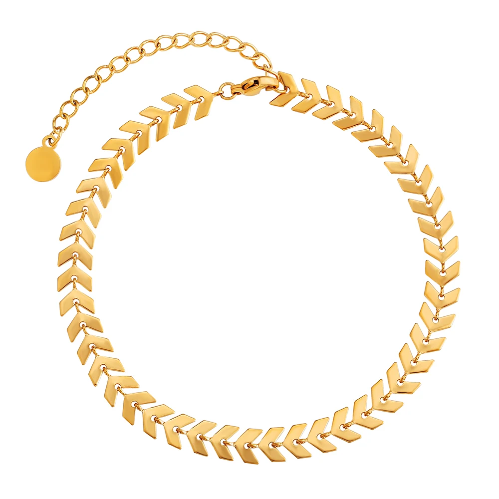 KRKC Wholesale New 6mm Sliver 18K Gold Plated Titanium Stainless Steel Fishbone Chain Ancle Ankle Bracelet Anklet for Ladies
KRKC Wholesale New 6mm Sliver 18K Gold Plated Titanium Stainless Steel Fishbone Chain Ancle Ankle Bracelet Anklet for Ladies