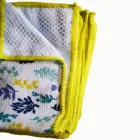 Microfiber cleaning cloth which is four pieces in one package, multi-functional clean cloth