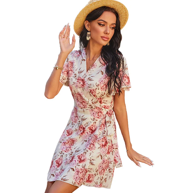 Amazon Women's Spring 2021 New V-neck Loose A-line Dress Medium Long Print Dress, Pink
Amazon Women's Spring 2021 New V-neck Loose A-line Dress Medium Long Print Dress, Pink