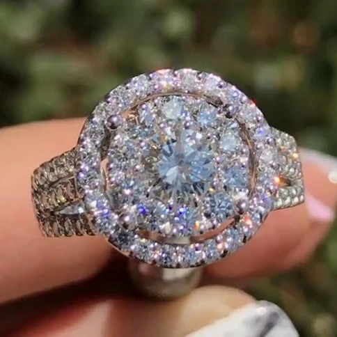 CAOSHI Big Round Gemstone Zircon Wedding Rings Three Layer Full Gems Romantic Hollow Heart Girls Silver Rings Luxury
CAOSHI Big Round Gemstone Zircon Wedding Rings Three Layer Full Gems Romantic Hollow Heart Girls Silver Rings Luxury