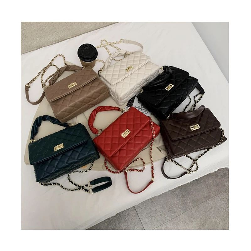 Soft Pu Handle Chain Shoulder Bag Women New Designer Plaid Square Crossbody Bags Female Fashion Personality Purse High Quality
Soft Pu Handle Chain Shoulder Bag Women New Designer Plaid Square Crossbody Bags Female Fashion Personality Purse High Quality