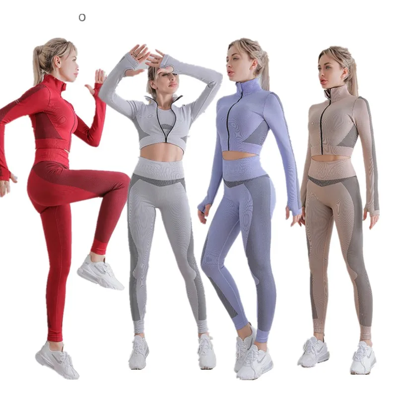2Pcs/3Pcs Women's Zipper Tracksuit Long Sleeve Sport Bra Leggings Sports Suits Fitness Suits Women Seamless Yoga Sets
2Pcs/3Pcs Women's Zipper Tracksuit Long Sleeve Sport Bra Leggings Sports Suits Fitness Suits Women Seamless Yoga Sets