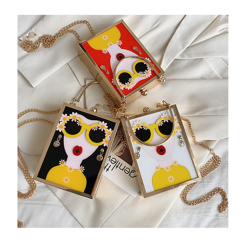 Designer Europe and America Girl Face Women Mini Shoulder Bags Chain Box Handbags for Female Messenger Bag Ladies Crossbody Bags
Designer Europe and America Girl Face Women Mini Shoulder Bags Chain Box Handbags for Female Messenger Bag Ladies Crossbody Bags
