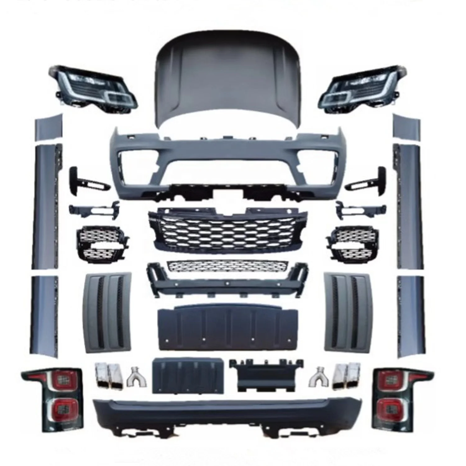 Factory Price High Quality Body Kit For Range Rover Vogue L405 2018-2021 SVO Car Parts Upgrade Front Bumper For Land Rover
Factory Price High Quality Body Kit For Range Rover Vogue L405 2018-2021 SVO Car Parts Upgrade Front Bumper For Land Rover