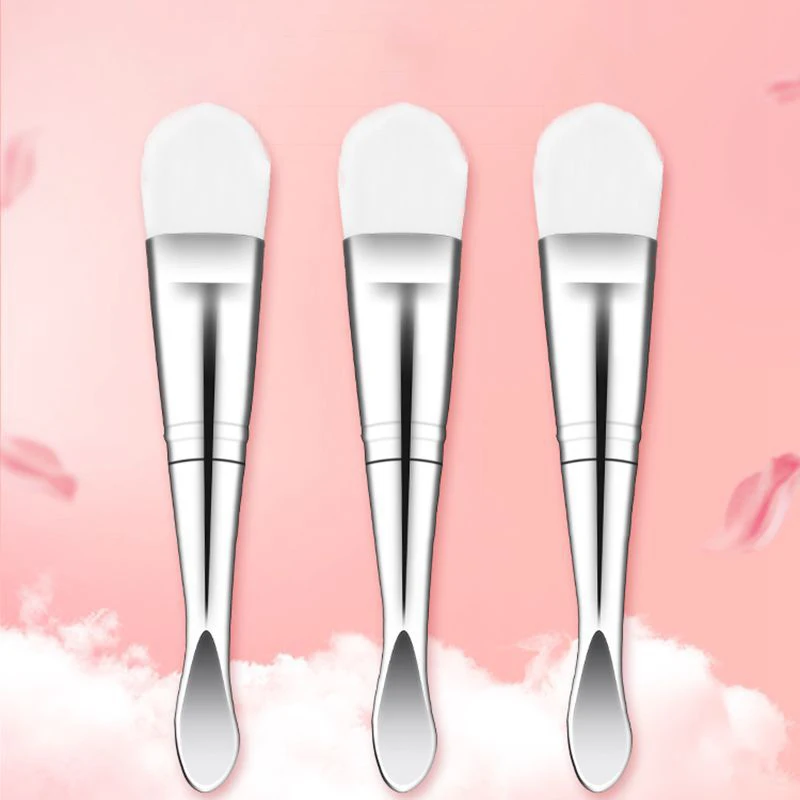 New design 2 in 1 private label Facial Face diy mask tool soft face mask brush applicators with spoon, Silver
New design 2 in 1 private label Facial Face diy mask tool soft face mask brush applicators with spoon, Silver