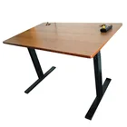 Bamboo lifting table,office desktop, carbonized color, electric height adjustable tabletop,18years factory