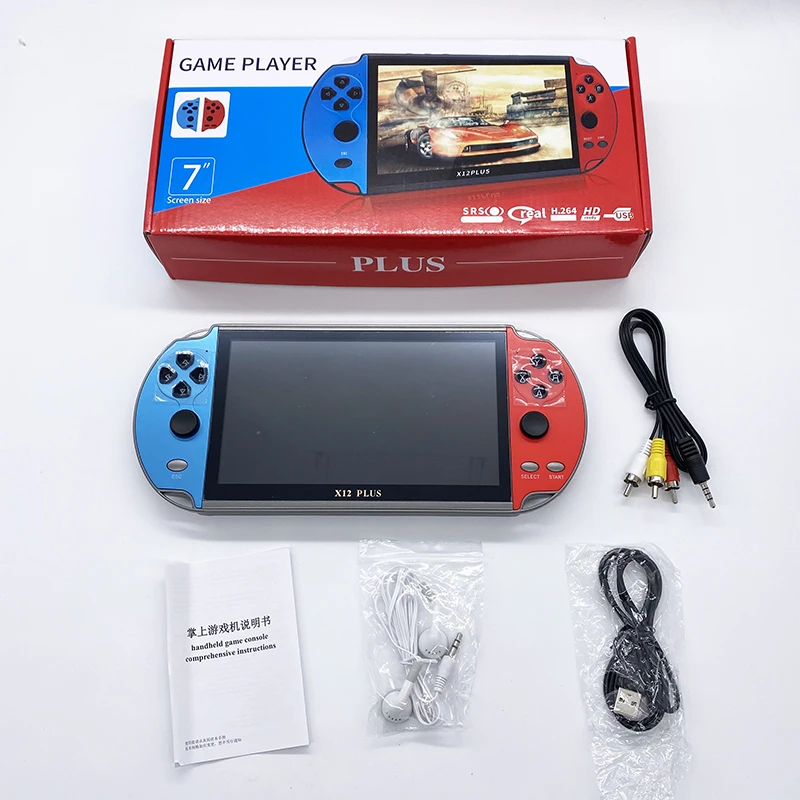 X12 plus 7 inch TFT video Gamepad 8 bit Retro classic Hand held Game player X12 Plus handheld video game console fot tv
X12 plus 7 inch TFT video Gamepad 8 bit Retro classic Hand held Game player X12 Plus handheld video game console fot tv
