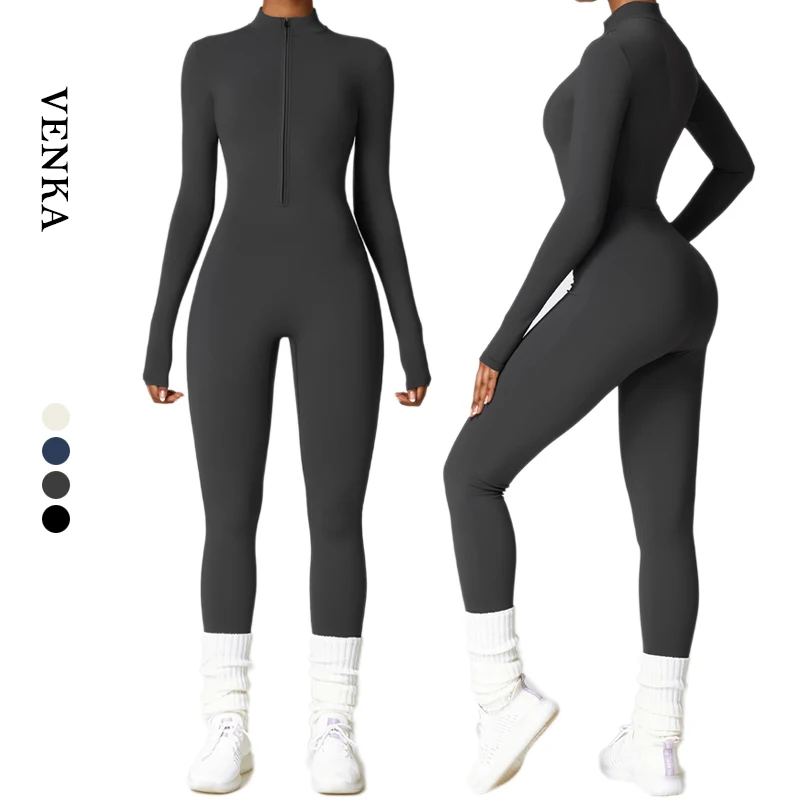Custom Logo Winter One Piece Jumpsuit Sportswear Half Long Sleeve Zip Warm bodysuit Outdoor Running Yoga Workout Jumpsuit
Custom Logo Winter One Piece Jumpsuit Sportswear Half Long Sleeve Zip Warm bodysuit Outdoor Running Yoga Workout Jumpsuit