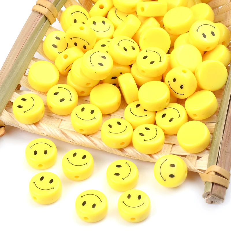 Flat Round Yellow Smiley Face Beads Smile Face Beaded for Woman Jewelry Making Bracelet Diy
Flat Round Yellow Smiley Face Beads Smile Face Beaded for Woman Jewelry Making Bracelet Diy