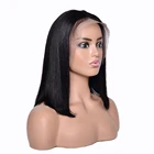 cheap price 100% virgin Brazilian human hair bob wig with bangs lace front bob wigs human hair