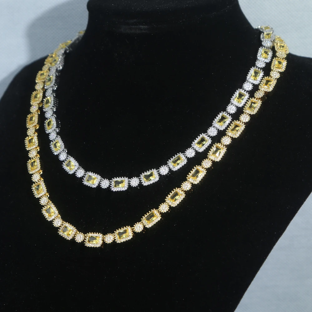 gold silver color iced out bling round rectange CZ cubic zirconia tennis chain necklace for men women jewelry, Customized
gold silver color iced out bling round rectange CZ cubic zirconia tennis chain necklace for men women jewelry, Customized
