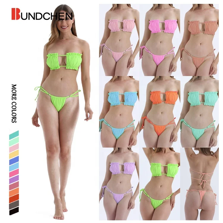 2021 New Bikini Wholesale Popular Pure Color Hot Sale Sexy Fashion Two Pieces Ruffle Bikini Sexy Women Backless Swimwear, Can be custom
2021 New Bikini Wholesale Popular Pure Color Hot Sale Sexy Fashion Two Pieces Ruffle Bikini Sexy Women Backless Swimwear, Can be custom