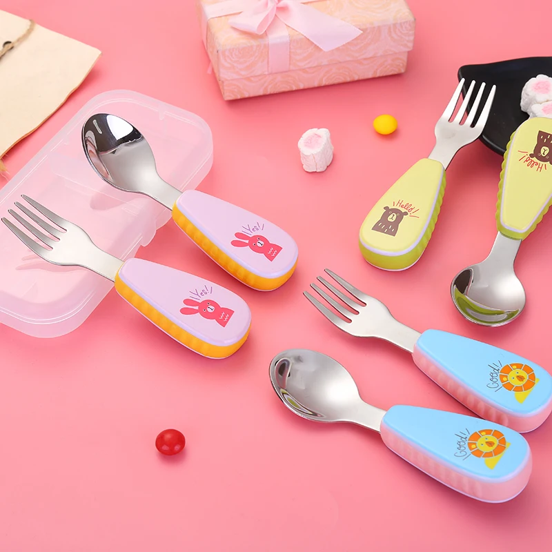 Creative cartoon pattern plastic spoon forks baby food stainless steel cutlery set kid spoon, Blue/yellow/green/pink
Creative cartoon pattern plastic spoon forks baby food stainless steel cutlery set kid spoon, Blue/yellow/green/pink
