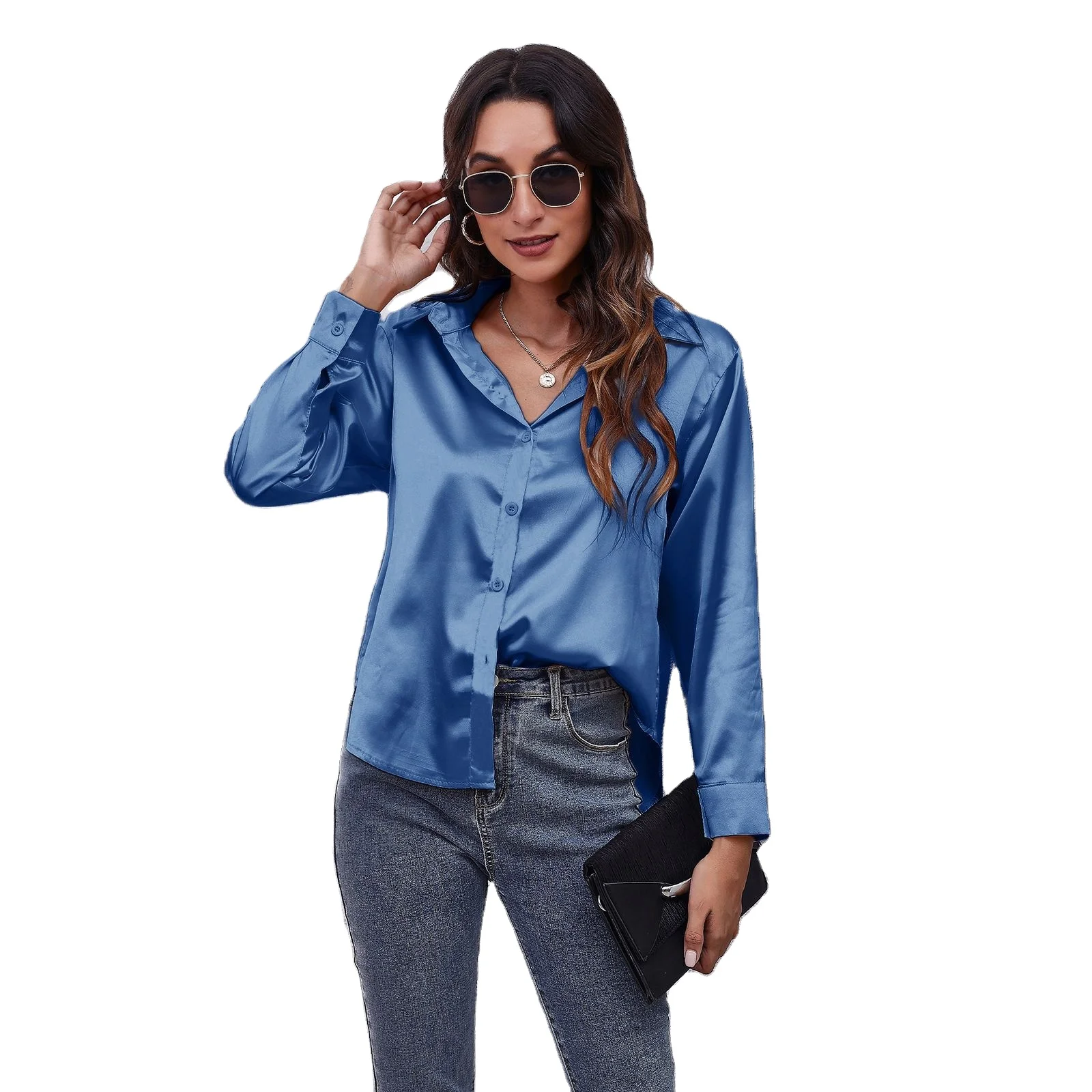 Wholesale multicolor casual shirt women's blouses & shirts fashion plain plus size top satin silk shirts
Wholesale multicolor casual shirt women's blouses & shirts fashion plain plus size top satin silk shirts