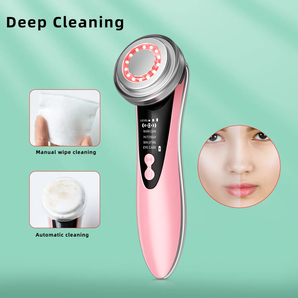 EMS Ultrasonic Photon Skin rejuvenation instrument,Beauty Skincare Infrared Facial Slimming Massager, White,pink
EMS Ultrasonic Photon Skin rejuvenation instrument,Beauty Skincare Infrared Facial Slimming Massager, White,pink