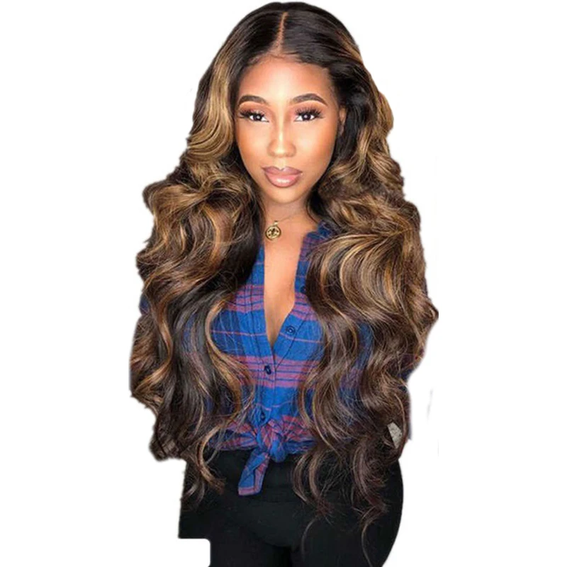 European and American new style women's wig mid-point dyeing black gradient brown long curly hair wig
European and American new style women's wig mid-point dyeing black gradient brown long curly hair wig