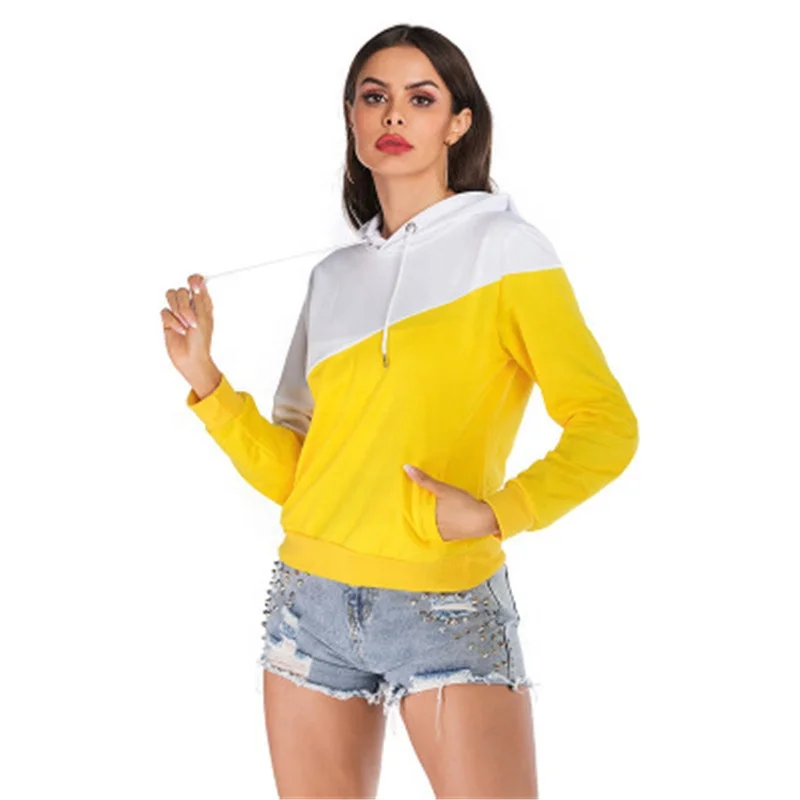 Color Block Drawstring Womens Sweatshirts Autumn Winter Hooded Long Women Hoodie, Yellow
Color Block Drawstring Womens Sweatshirts Autumn Winter Hooded Long Women Hoodie, Yellow