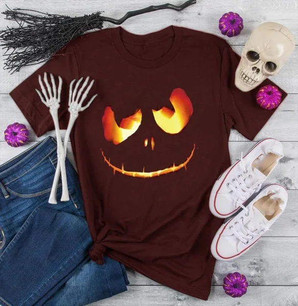 Halloween Devil Pumpkin Face Printed Short-sleeved T-shirt Pumpkin Printing Short Sleeve T-shirt
Halloween Devil Pumpkin Face Printed Short-sleeved T-shirt Pumpkin Printing Short Sleeve T-shirt