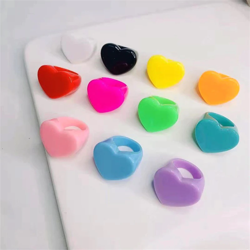 Wholesale Summer Colorful Good Quality Trendy Cuatomized Rings Jewelry Resin Pink Heart Ring Blank Inlay
Wholesale Summer Colorful Good Quality Trendy Cuatomized Rings Jewelry Resin Pink Heart Ring Blank Inlay